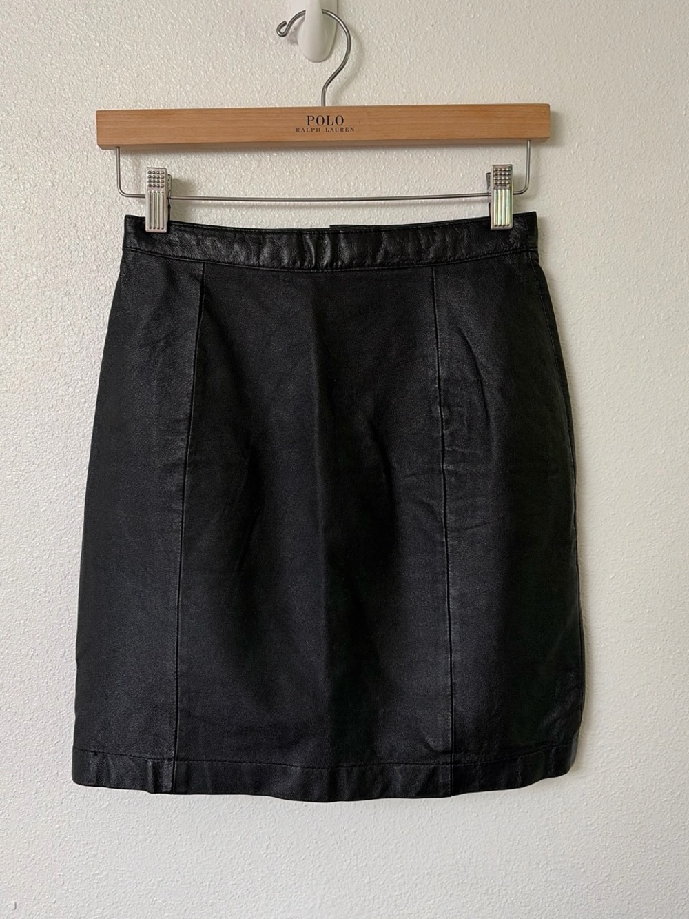 American Vintage | Wilsons Suede & Leather Black Mini Skirt